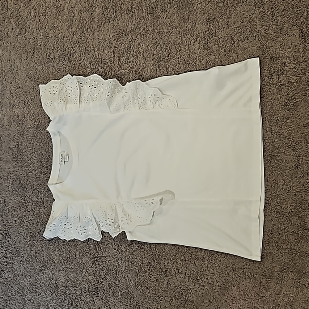 J. Crew ruffle sleeve tee